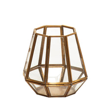 Afbeelding in Gallery-weergave laden, Windlicht Goud glas klein