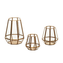 Afbeelding in Gallery-weergave laden, Windlicht Goud glas groot